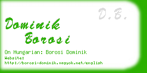 dominik borosi business card